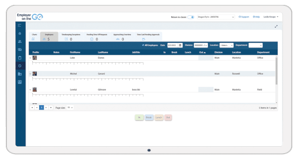 Apex HCM employer dashboard